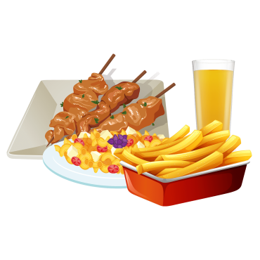 Chicken Kofta + Juice + French Fries Or Pasta